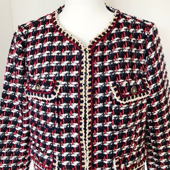 NWT Zara Tweed Crop Jacket - Picture 3 of 12